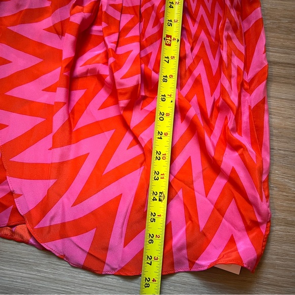 Amanda Uprichard Silk strapless Pink Orange Mini Dress M NWT - Picture 7 of 9